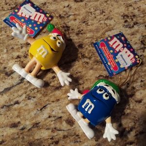 M&M Blue and Yellow Bell Tree Ornaments.